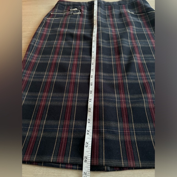 Philosophy Plaid Pencil Skirt Size 8 Front Zippers - Picture 5 of 9